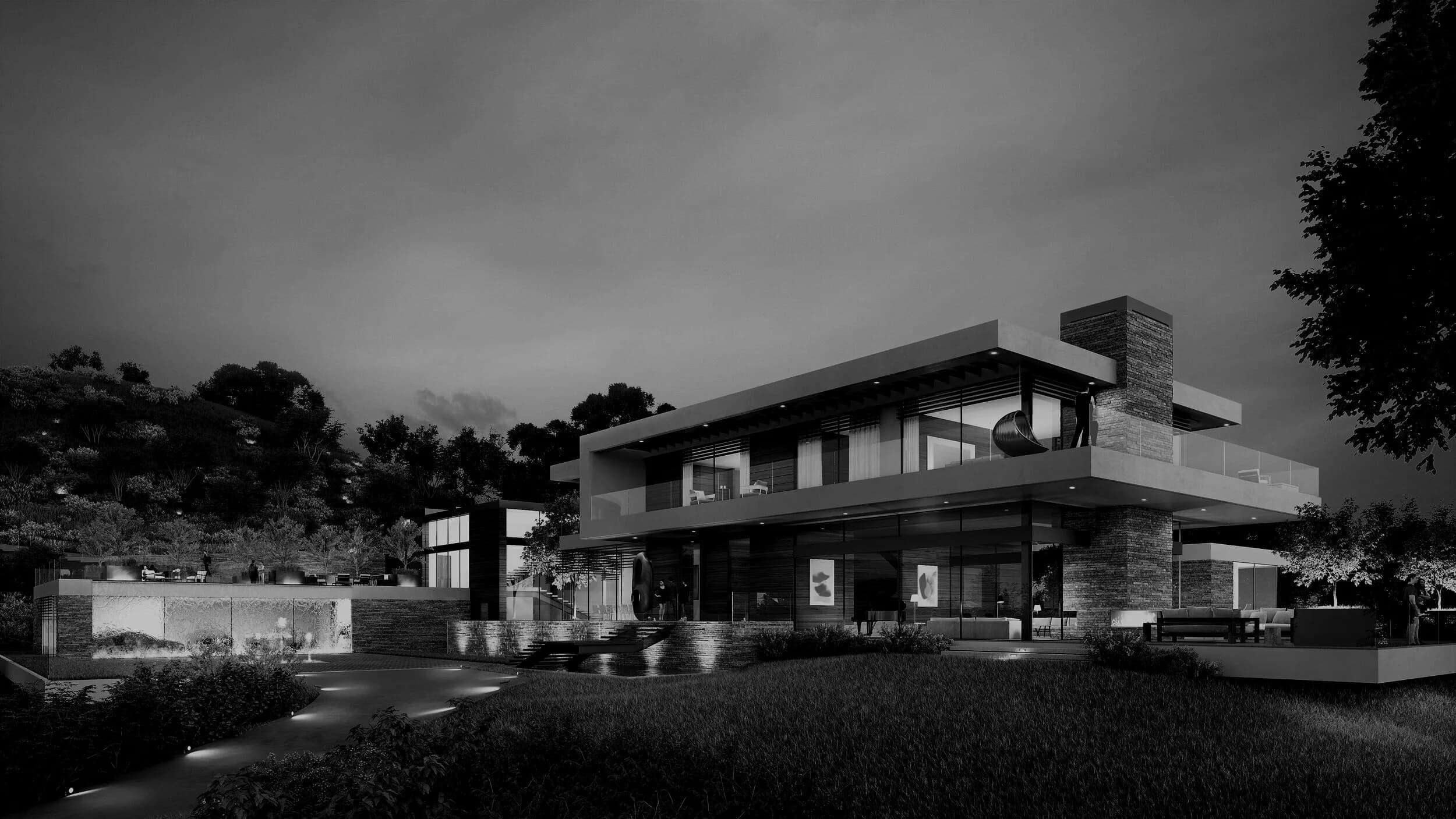 Construction site at sunset — PWL engineering projects in Palmela, Portugal